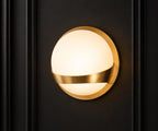 Brass Globe Wall Sconce with Frosted Glass Shade — product photo 5