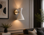 Black and Brass Cone Wall Sconce, Mid-Century Style — product photo 3