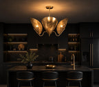 Brass 3-Light Petal Chandelier, 25-Inch Width, E12, 110–120V — product photo 5