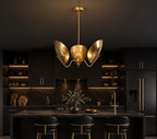 Brass 3-Light Petal Chandelier, 25-Inch Width, E12, 110–120V — product photo 7
