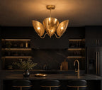 Brass 3-Light Petal Chandelier, 25-Inch Width, E12, 110–120V — product photo 4