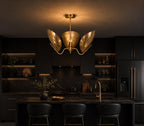 Brass 3-Light Petal Chandelier, 25-Inch Width, E12, 110–120V — product photo 6