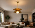 Brass Globe Pendant Light, 24-Inch, Mid-Century Style — product photo 1