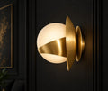 Brass Globe Wall Sconce with Frosted Glass Shade — product photo 1